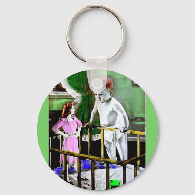 1940s mother and her giant baby keychain (Front)