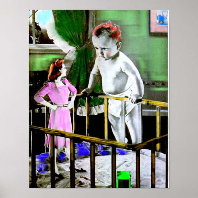 1940s mother and her giant baby poster (Front)