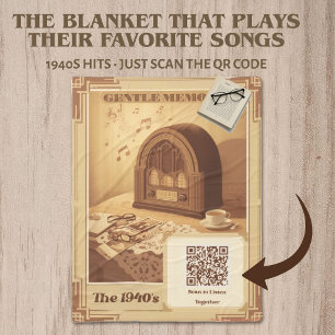  1940s Music Therapy Blanket   QR Code 40s Hits