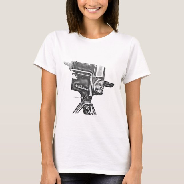 1940's or 1950's Broadcast Studio TV Camera T-Shirt (Front)