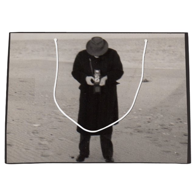 1940s photographer on the beach large gift bag (Front)