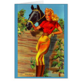 1940s pin-up gal and horse print (Front)