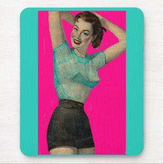 1940s pin-up girl sweater girl mouse pad