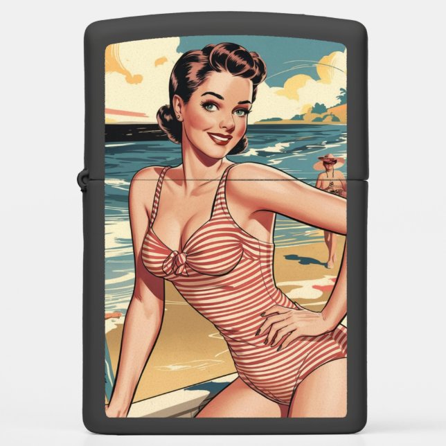 1940s Pin-Up Girl Zippo Lighter (Front)