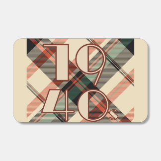 1940s Plaid Sticker Matchboxes
