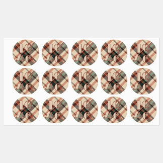 1940s Plaid Stickers