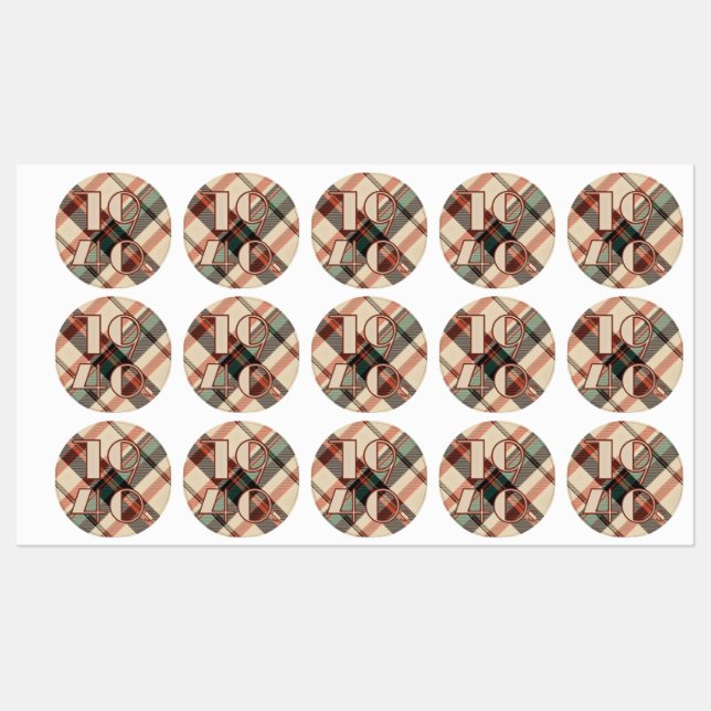 1940s Plaid Stickers (Sheet)