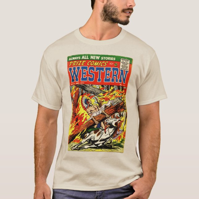 1940's PRIZE Comics Western T-Shirt (Front)