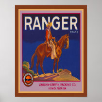 1940's Ranger Brand Orange Advertisement