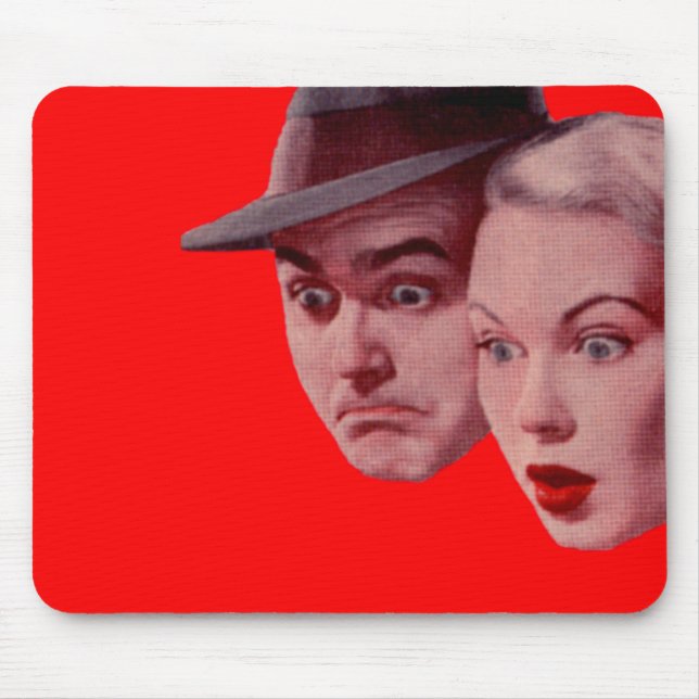 1940s Sherman and Marsha are SURPRISED Mouse Pad (Front)