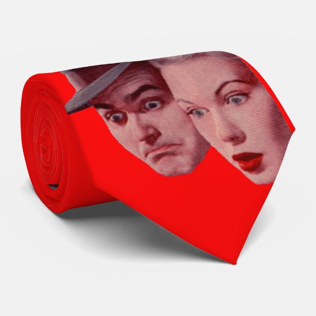 1940s Sherman and Marsha are SURPRISED  Neck Tie (Rolled)