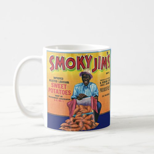 1940s Smoky Jims sweet potato crate label Coffee Mug