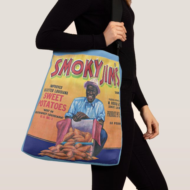  1940s Smoky Jim's sweet potato crate label Crossbody Bag (Close Up)