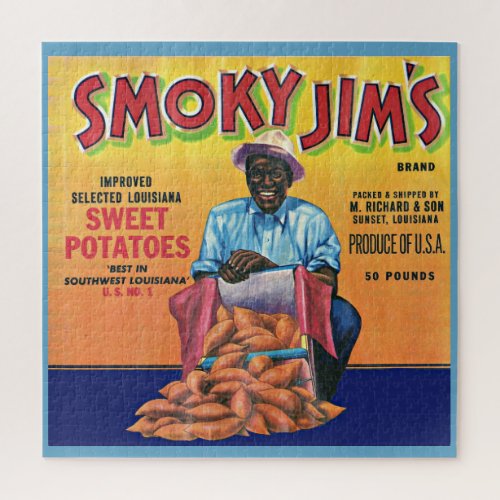 1940s Smoky Jims sweet potato crate label Jigsaw Puzzle