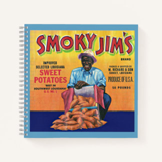 1940s Smoky Jim's sweet potato crate label Notebook