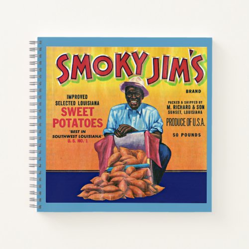 1940s Smoky Jims sweet potato crate label Notebook