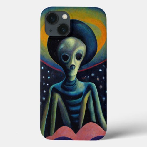 1940s Style Alien With a Halo iPhone 13 Case