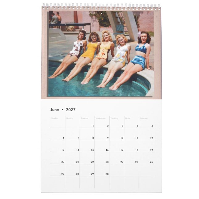 1940s Style Wall Calendar | Zazzle