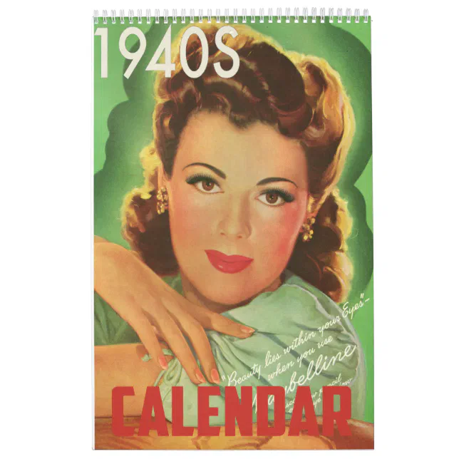1940s Style Wall Calendar | Zazzle