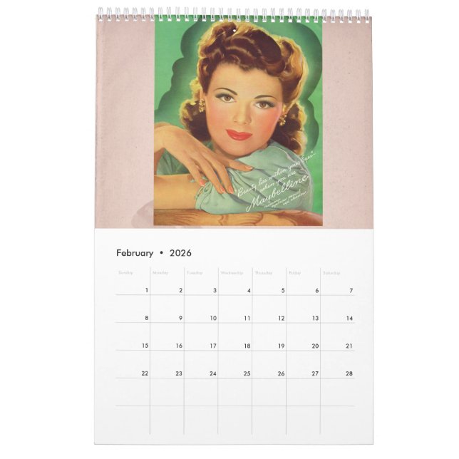 1940s Style Wall Calendar | Zazzle