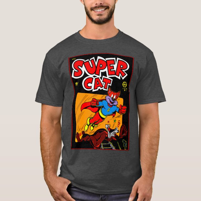 1940's SuperCat Comics T-Shirt (Front)