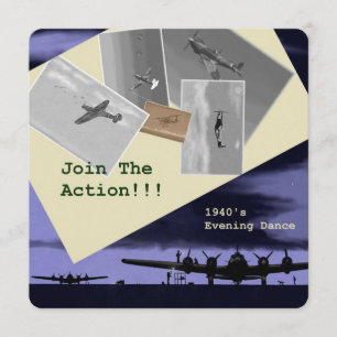 1940's Themed Party Invitations