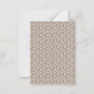 1940s Utility Floral Sprig Pattern Note Card