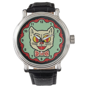 1940s Vintage Cat Wrist Watch