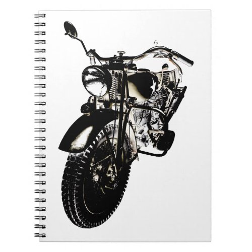 1940s vintage motorcycle notebook