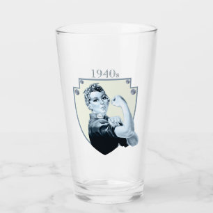 1940s vintage retro 40s war time woman glass