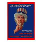 1940s warning from Uncle Sam Cards (Front)