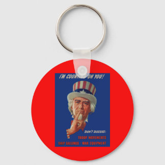 1940s warning from Uncle Sam Keychain