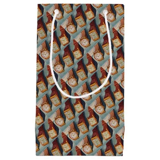 1940s wristwatches print small gift bag (Front)