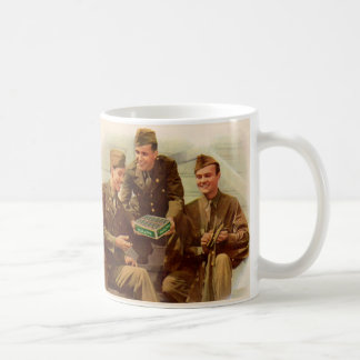 1940s WWII ad soldiers with candy from home Coffee Mug