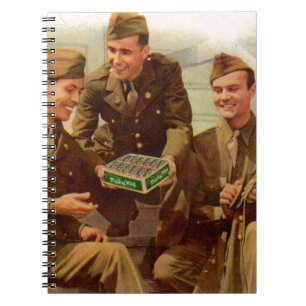 1940s WWII solders with candy from home Notebook