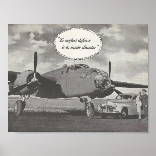 1941 Ad Defense Theme. Aircraft. Poster