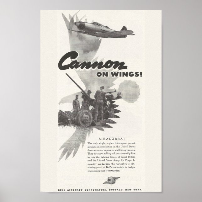 1941 Bell Aircraft Ad Poster (Front)