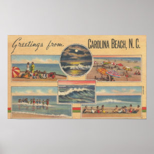 1941 Carolina Beach, North Carolina Poster