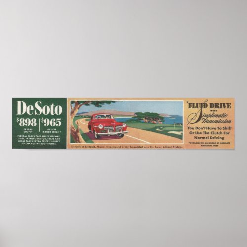 1941 DeSoto Ad Poster