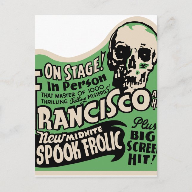1941 Francisco Spook Frolic Postcard (Front)