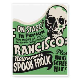 1941 Francisco Spook Frolic Temporary Tattoos