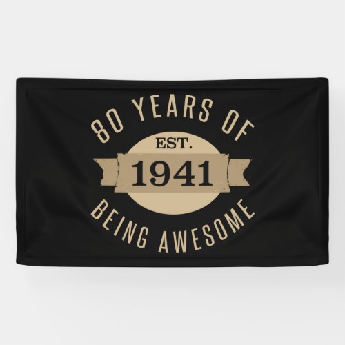 1941 Funny 80th Birthday Awesome Banner