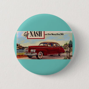 1941 Nash automobile ad Button