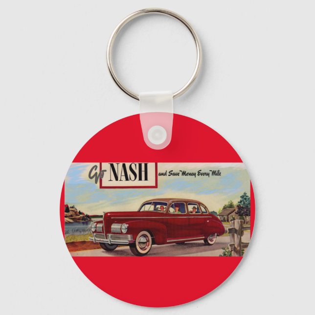 1941 Nash automobile ad Keychain (Front)