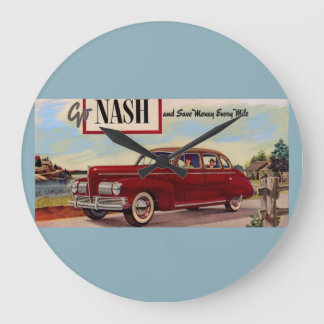1941 Nash automobile ad Large Clock