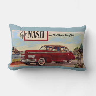 1941 Nash automobile ad Lumbar Pillow