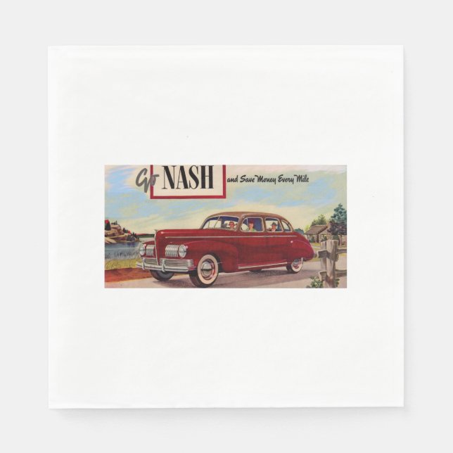 1941 Nash automobile ad Napkins (Front)