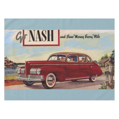 1941 Nash automobile ad Tablecloth