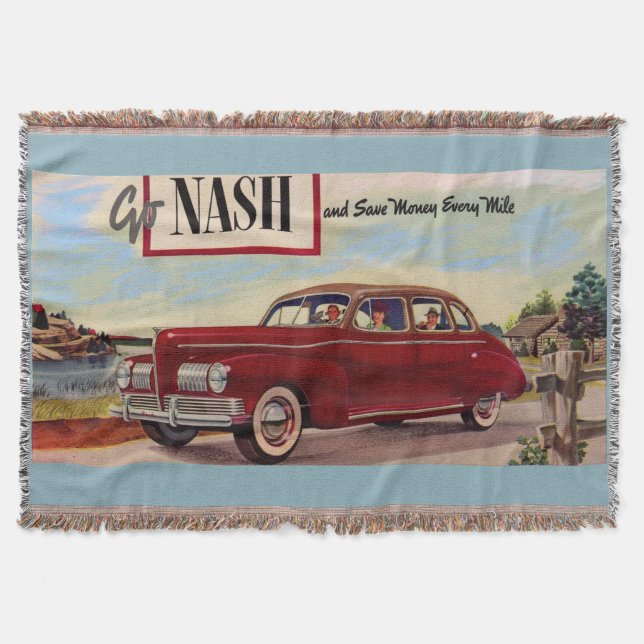 1941 Nash automobile ad Throw Blanket (Front)