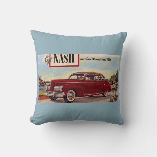 1941 Nash automobile ad Throw Pillow (Front)